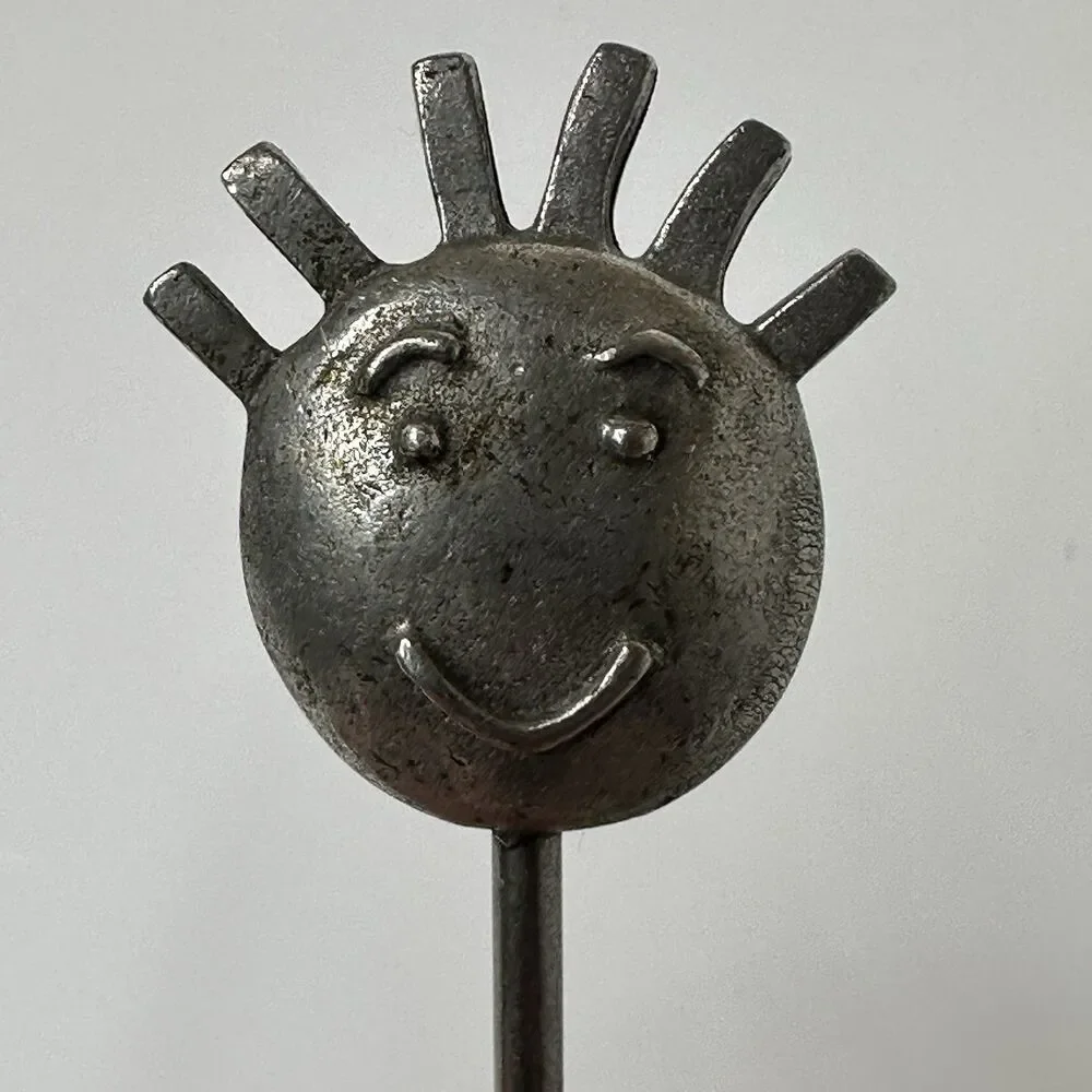 Vtg RobinWood‎ Fondue Forks 7 Mid Century Faces & Cocktail Picks Hor d'oeuvres